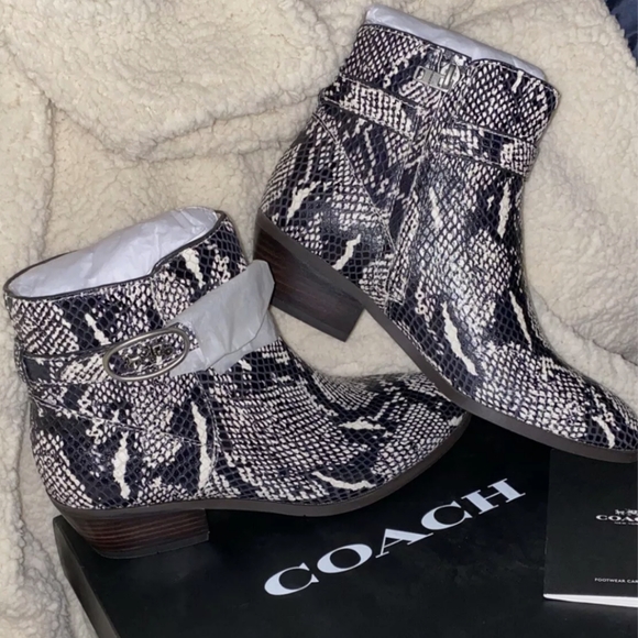 Coach Shoes - 🌺SOLD ON MERCARI🌺COACH snake embossed boots